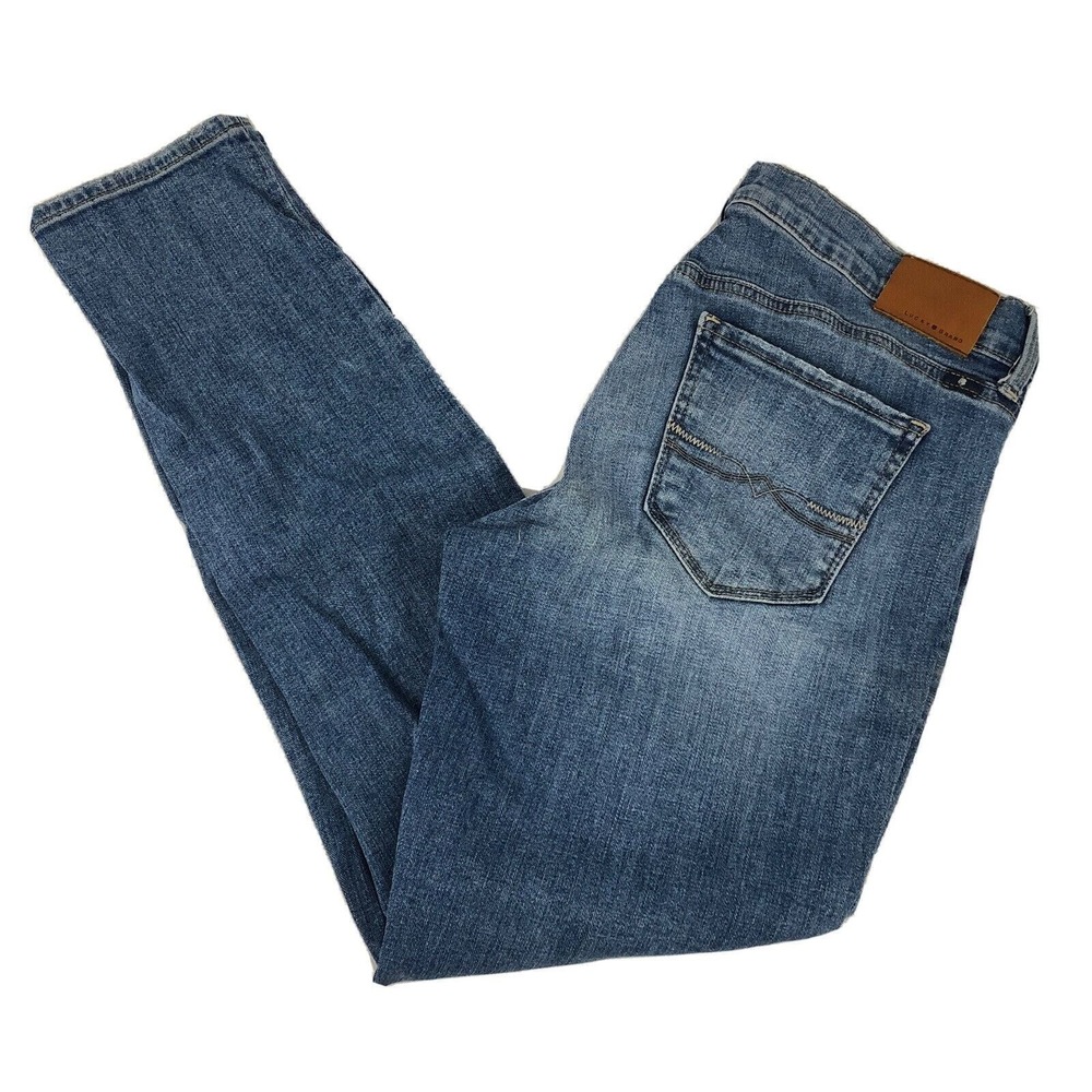 LUCKY BRAND Charlie Skinny Jeans Womens Size 8/29 Dark Wash‎ Tapered Denim 32x27